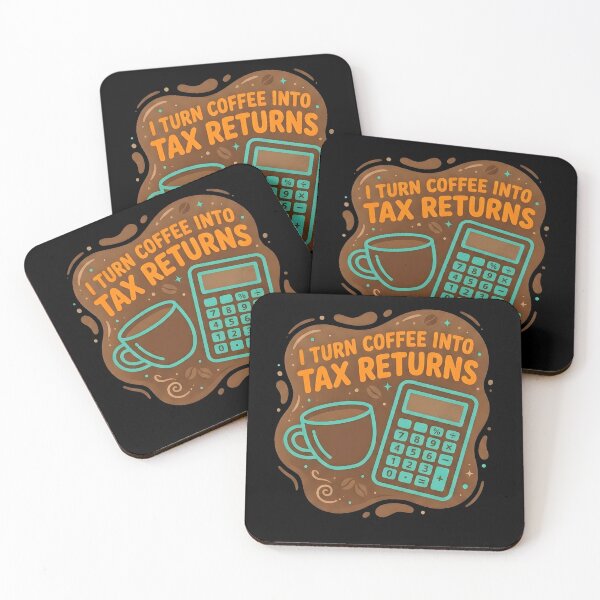Item preview, I turn coffee into tax returns | Accountant designed and sold by SocialStaticz.
