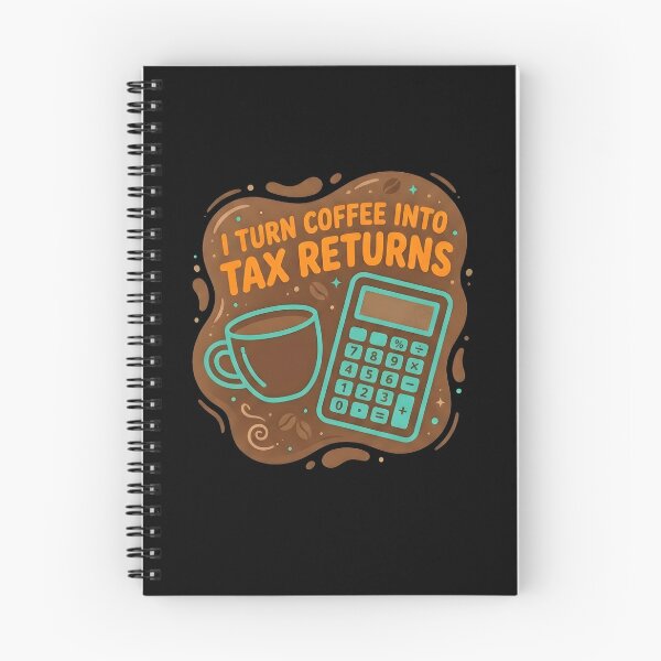 Item preview, I turn coffee into tax returns | Accountant designed and sold by SocialStaticz.