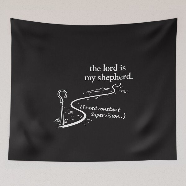 Item preview, The Lord Is My Shepherd I Need Constant Supervision Funny Christian Faith Humor Gift designed and sold by kiralynstration.