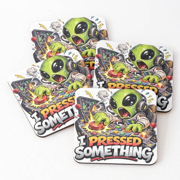 Item preview, I Pressed Something Funny Alien Tech Panic Meme designed and sold by the-dovlat.