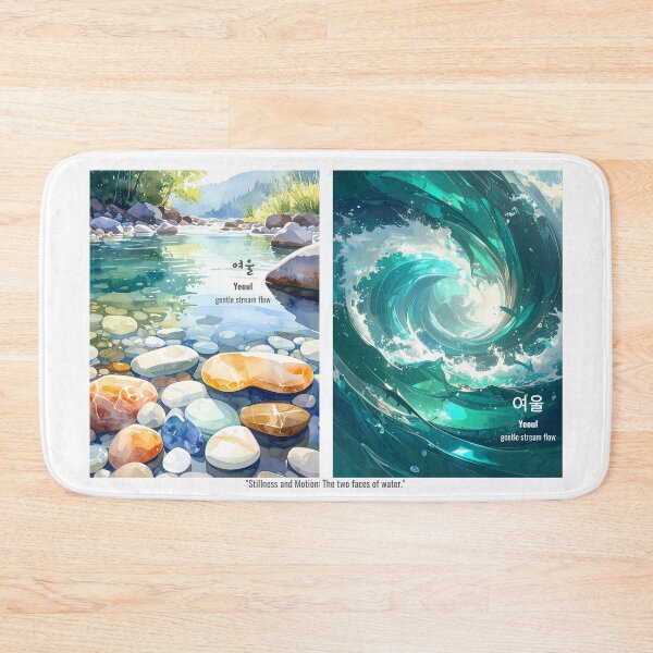 Item preview, Korean Word "Yeoul" (gentle stream flow) – Hangul Typography Art Set designed and sold by ZenHangulArt.