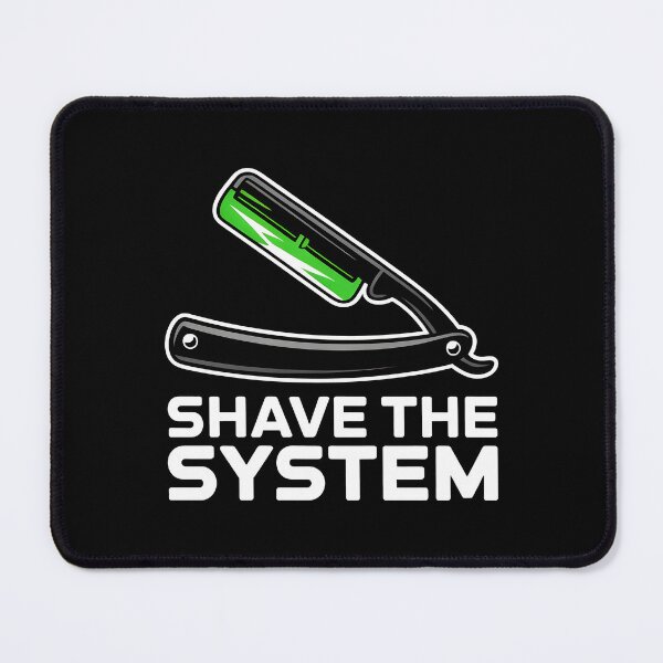 Item preview, Shave the System Punk Aesthetic Minimalist Design designed and sold by SplashTastic.