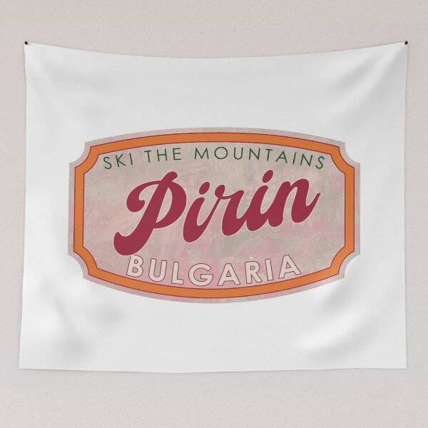 Item preview, Pirin, Bulgaria, Ski, textured skiing badge designed and sold by Wanderful-roads.
