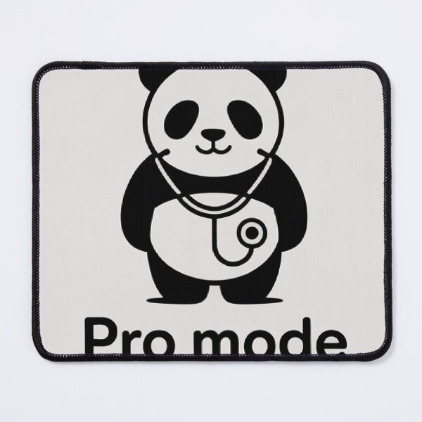Item preview, Panda Nurse Pro Mode – Funny Minimalist Medical T-Shirt Design designed and sold by Mitaudesign.