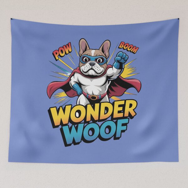 Item preview, superhero dog - funny dog - cute dog - dog lover - dog art - comic dog - heroic dog - super pup - cartoon dog - funny superhero - dog t shirt - dog gift - kids dog design - puppy hero designed and sold by JansenGS.
