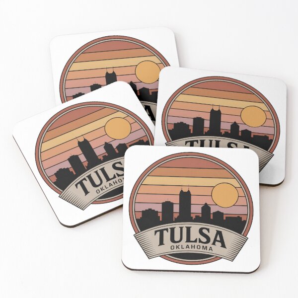 Item preview, Tulsa Oklahoma: Warm Sunset Skyline designed and sold by CircinusStore.