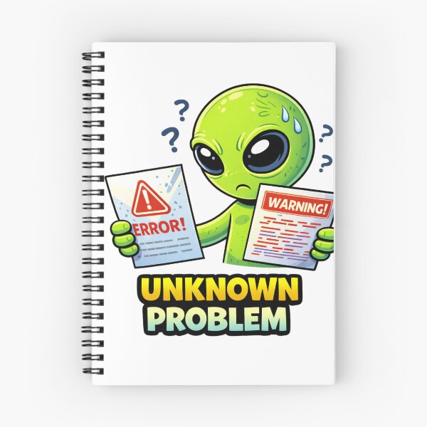 Item preview, Unknown Problem Funny Alien Error Warning Meme designed and sold by the-dovlat.