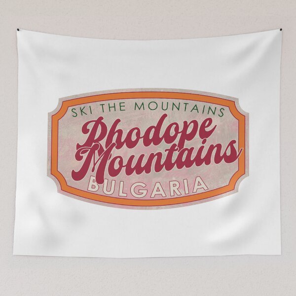 Item preview, Rhodope Mountains, Bulgaria, Ski, textured skiing badge designed and sold by Wanderful-roads.