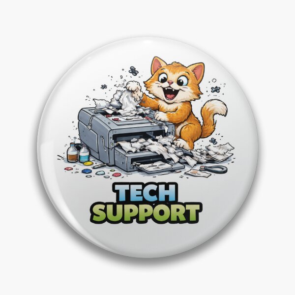 Item preview, Tech Support Funny Cat Destroying Printer Meme designed and sold by the-dovlat.