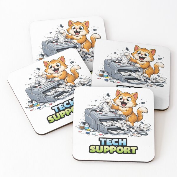 Item preview, Tech Support Funny Cat Destroying Printer Meme designed and sold by the-dovlat.