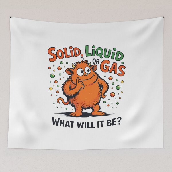 Item preview, Solid Liquid Or Gas Funny Science Monster Physics Chemistry Nerd Humor Gift designed and sold by kiralynstration.