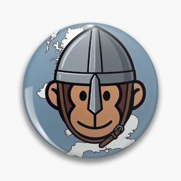 Item preview, United Kingdom – Medieval Helmet – Travel Monkey – Circle Badge Design designed and sold by MyMonkeyMerch.