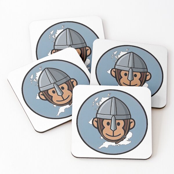 Item preview, United Kingdom – Medieval Helmet – Travel Monkey – Circle Badge Design designed and sold by MyMonkeyMerch.