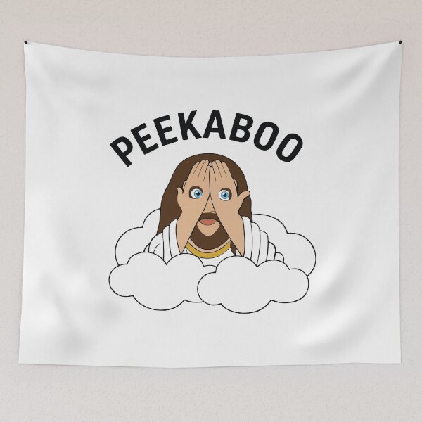 Item preview, Peekaboo Jesus Funny Christian Cute Faith Humor Religious Meme Gift designed and sold by kiralynstration.