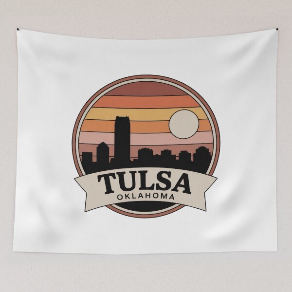 Item preview, Tulsa Oklahoma: Warm Sunset Skyline Wide designed and sold by CircinusStore.