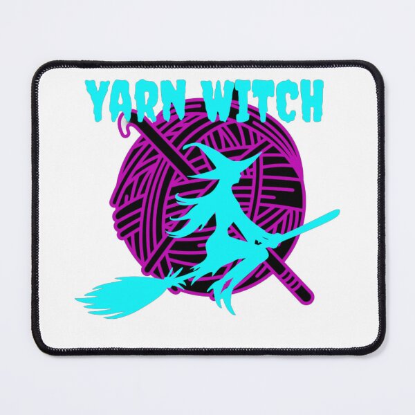 Item preview, Cute Turquoise Yarn Witch Flying – Knitting Sticker designed and sold by ArtyWares.