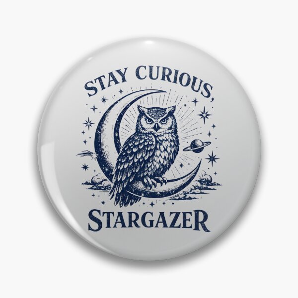Item preview, Stay Curious Stargazer Vintage Illustration Astronomy designed and sold by SplashTastic.