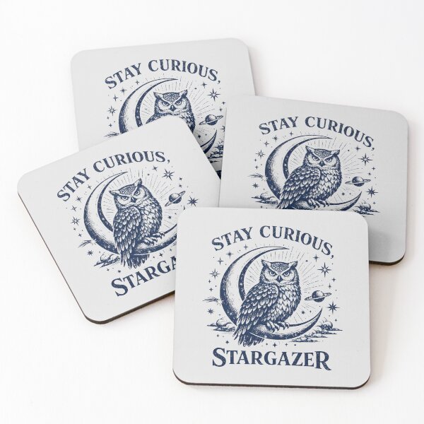 Item preview, Stay Curious Stargazer Vintage Illustration Astronomy designed and sold by SplashTastic.