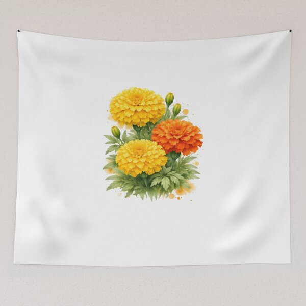 Item preview, African Marigold (Tagetes erecta) designed and sold by HOMETOWN86.