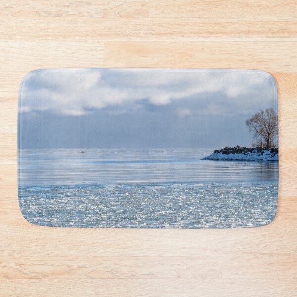 Item preview, Winter Kayaking on Calm Frozen Lake designed and sold by Georgia Mizuleva.
