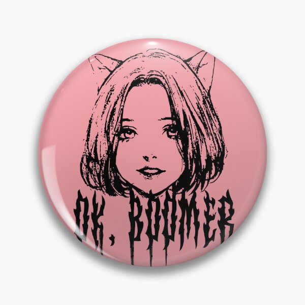 Item preview, Ok Boomer Neko Girl Simple Linecut Design designed and sold by mooncakekaro.