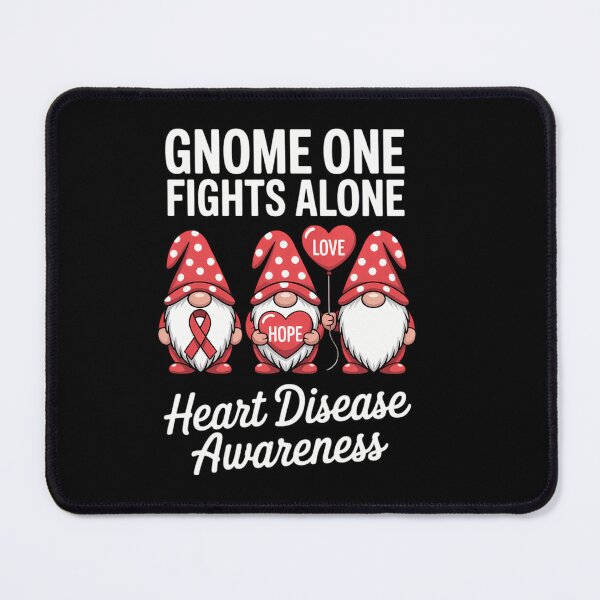 Item preview, Gnome Fights Heart Disease Awareness Month Red Ribbon designed and sold by HellD3vil-Art.