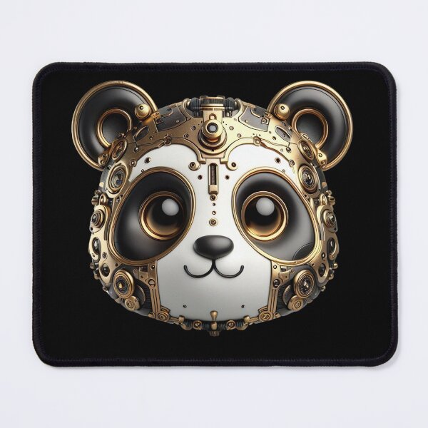 Item preview, Mechanical Panda Steampunk Futuristic Kawaii designed and sold by FlavaVerda.