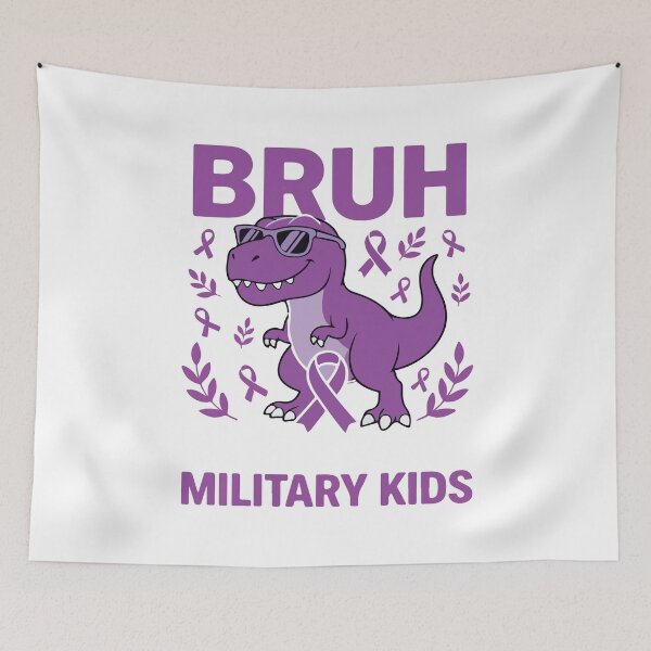 Item preview, Purple Up for Military Kids – Dinosaur Design, Military Child Month April, Proud Army Kid Support designed and sold by kiralynstration.