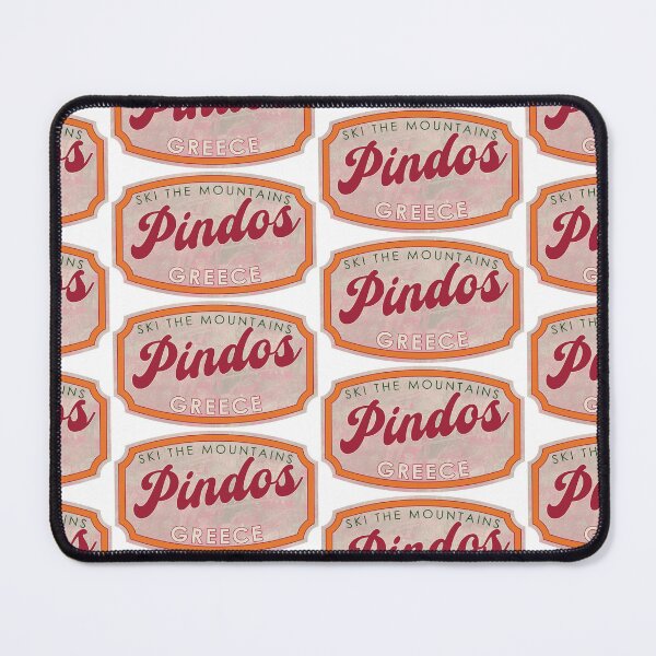 Item preview, Pindos, Greece, Ski, textured skiing badge designed and sold by Wanderful-roads.