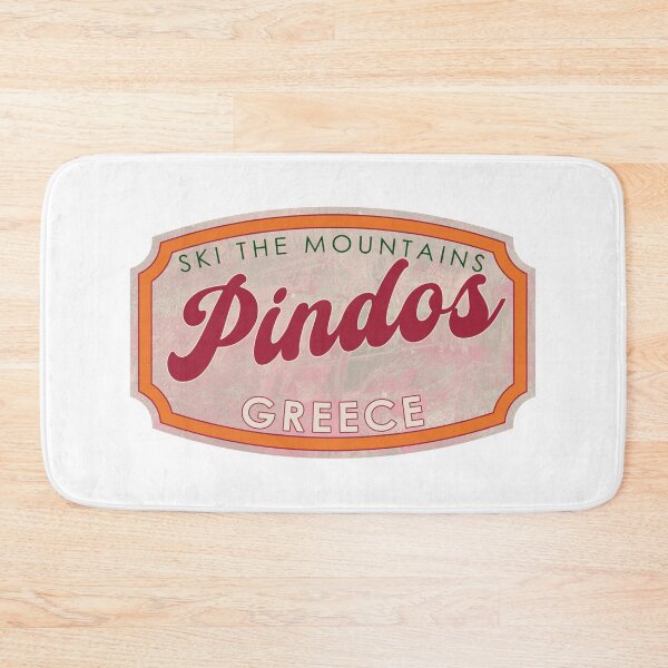 Item preview, Pindos, Greece, Ski, textured skiing badge designed and sold by Wanderful-roads.