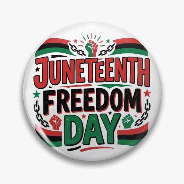 Item preview, Juneteenth Freedom Day Bold Typography Pan-African Flag Sticker designed and sold by nikita021.