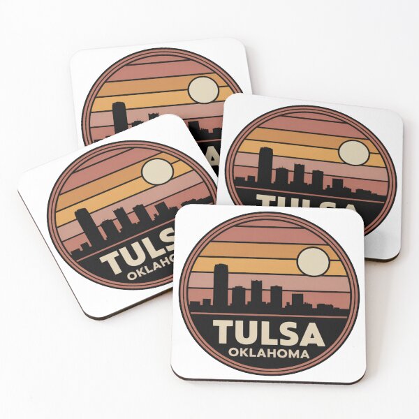 Item preview, Tulsa Oklahoma: Warm Sunset Skyline Double Ring designed and sold by CircinusStore.