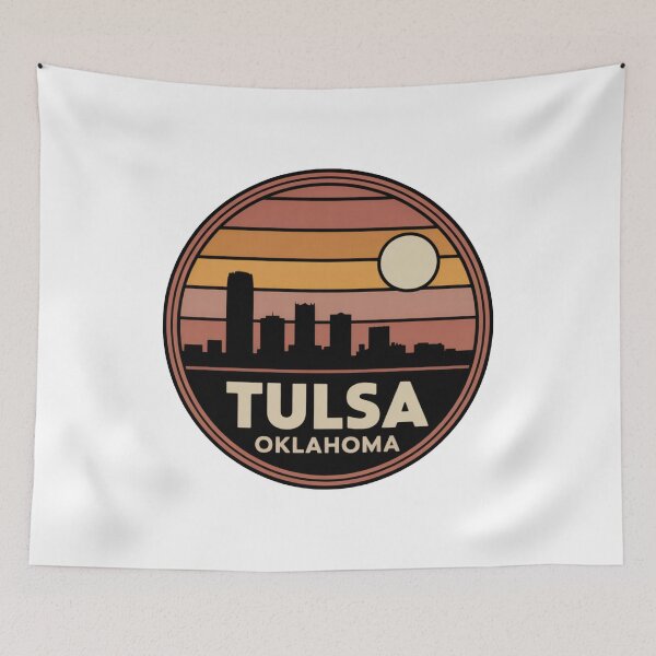 Item preview, Tulsa Oklahoma: Warm Sunset Skyline Double Ring designed and sold by CircinusStore.