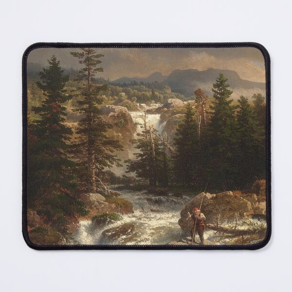 Item preview, A Fisherman Inspecting His Catch near a Mountain Torrent designed and sold by SharonTheFirst.