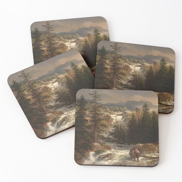 Item preview, A Fisherman Inspecting His Catch near a Mountain Torrent designed and sold by SharonTheFirst.
