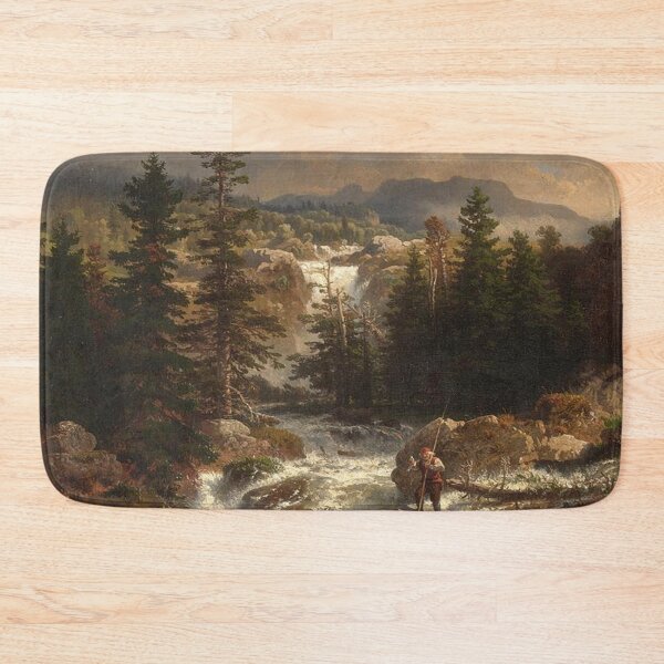 Item preview, A Fisherman Inspecting His Catch near a Mountain Torrent designed and sold by SharonTheFirst.