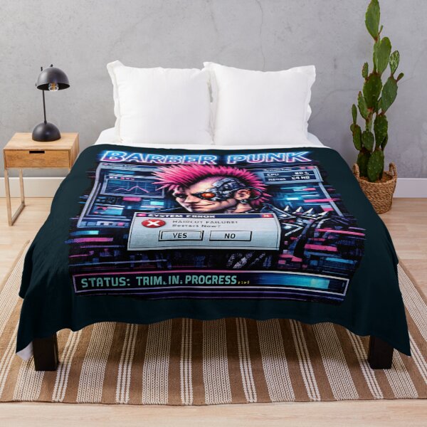 Item preview, Barber Punk Retro Tech Glitch Art designed and sold by SplashTastic.