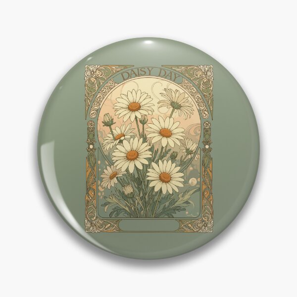 Item preview, Daisy Day Birth Month Flower Art Nouveau designed and sold by taiche.