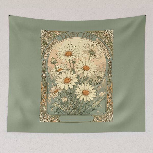 Item preview, Daisy Day Birth Month Flower Art Nouveau designed and sold by taiche.