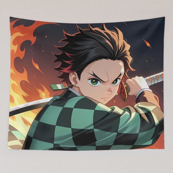Item preview, Tanjiro Kamado Kimetsu Yaiba Determined Sunset Ember Stance designed and sold by Spraykart.