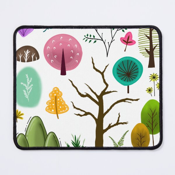 Item preview, Cartoon vector set of trees, leaves and flowers. Colorful, cute nature elements for design, decoration and creative use. designed and sold by KotchySmile.