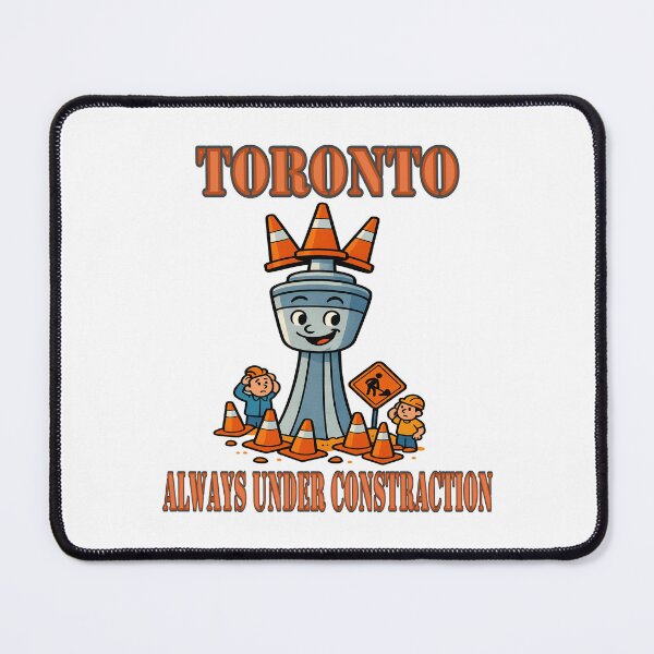 Item preview, Toronto Always Under Construction – Funny CN Tower Cartoon with Traffic Cones | Canada Humor Design designed and sold by Globalcitytees.