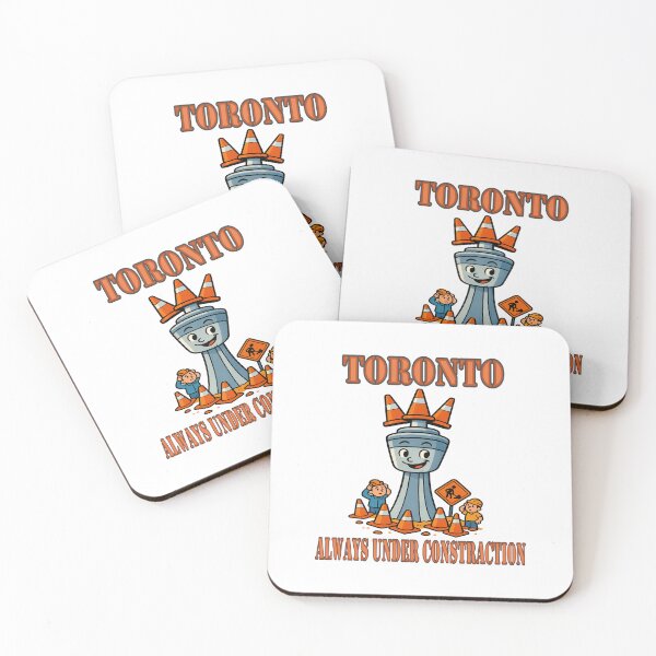 Item preview, Toronto Always Under Construction – Funny CN Tower Cartoon with Traffic Cones | Canada Humor Design designed and sold by Globalcitytees.