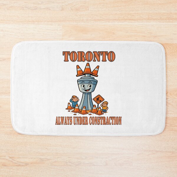 Item preview, Toronto Always Under Construction – Funny CN Tower Cartoon with Traffic Cones | Canada Humor Design designed and sold by Globalcitytees.