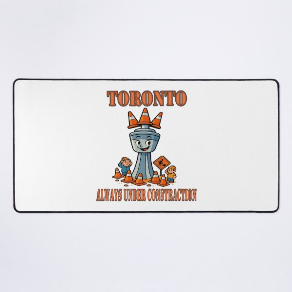 Item preview, Toronto Always Under Construction – Funny CN Tower Cartoon with Traffic Cones | Canada Humor Design designed and sold by Globalcitytees.