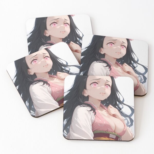 Item preview, Nezuko Kamado Demon Slayer Tearful Pink Kimono Soft Light designed and sold by Spraykart.