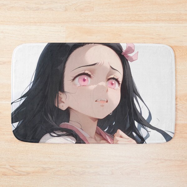 Item preview, Nezuko Kamado Demon Slayer Tearful Pink Kimono Soft Light designed and sold by Spraykart.