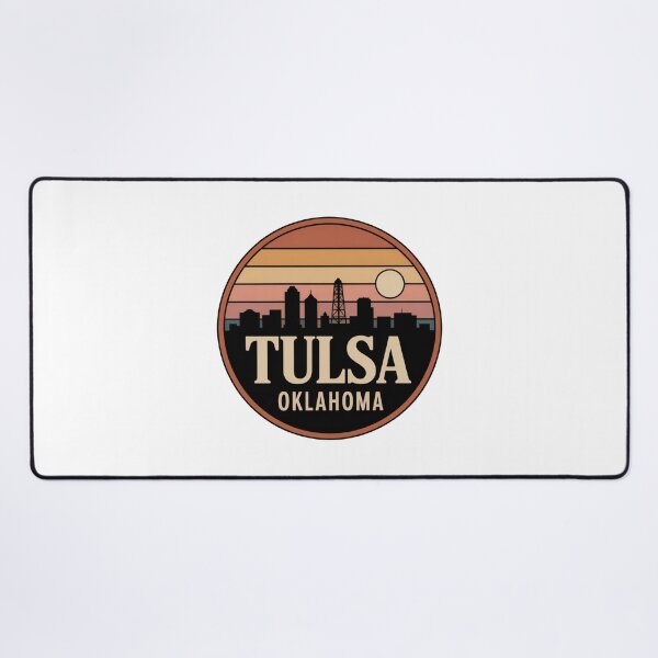 Item preview, Tulsa Oklahoma: Retro Sunset Skyline Oil Derrick designed and sold by CircinusStore.