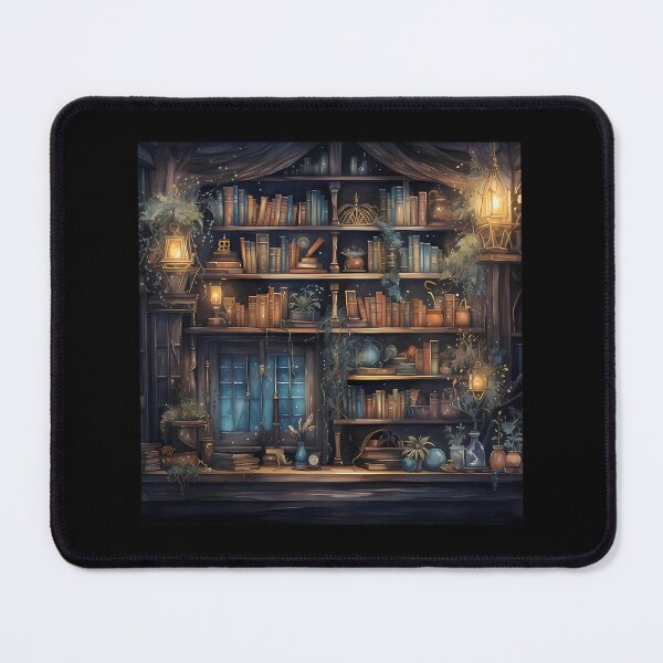Item preview, Bookish Magic Old Library Fantasy Bookshelf designed and sold by mcsaazhxo57.