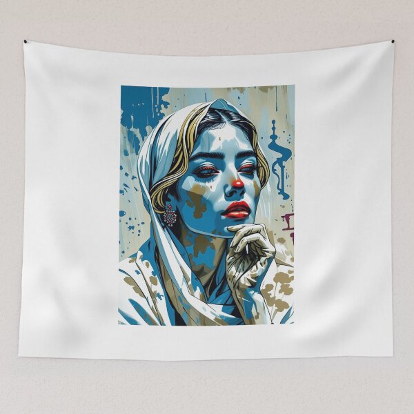 Item preview, The Thinker – Feminine Portrait Art Print designed and sold by lapinu.